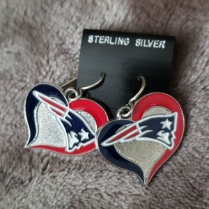 Patriots Heart Earrings